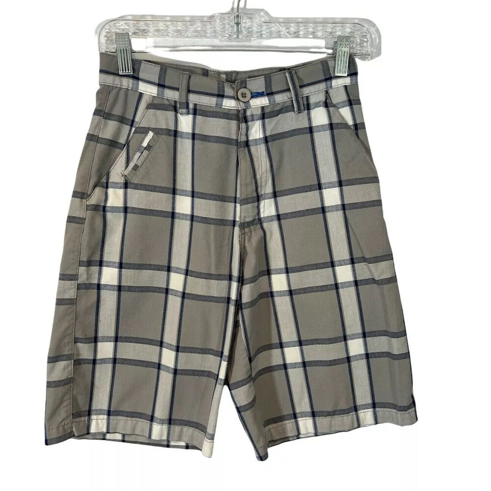 Burnside Boy's Plaid Shorts - Size 12